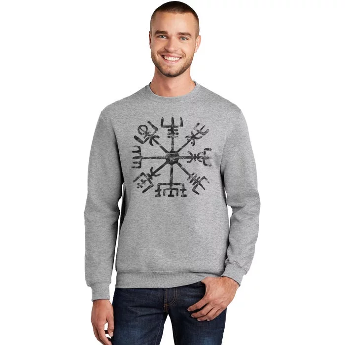 Vegvisir Viking Compass Rune Protection Symbol Celts Nordic Tall Sweatshirt