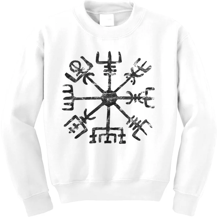 Vegvisir Viking Compass Rune Protection Symbol Celts Nordic Kids Sweatshirt