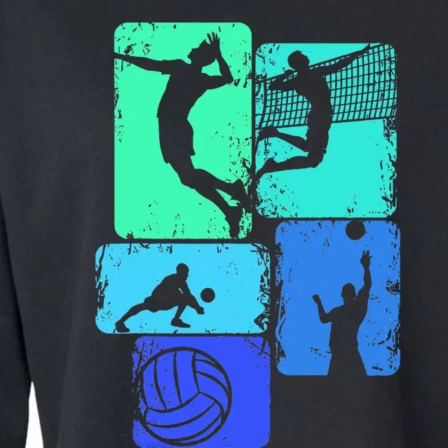 Volleyballer Volleyball Children Cropped Pullover Crew