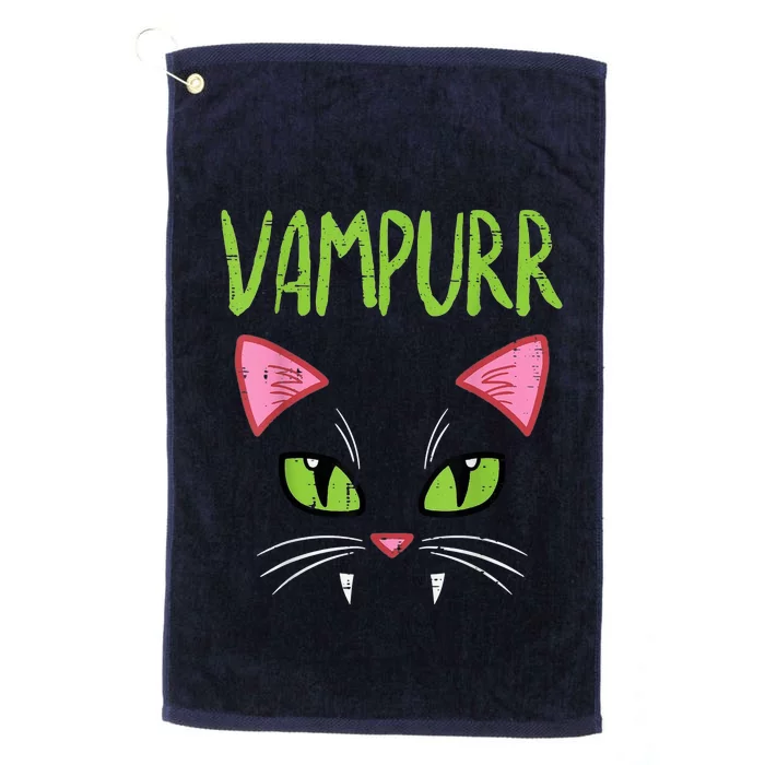 Vampurr Vampire Cat Funny Halloween Costume Platinum Collection Golf Towel