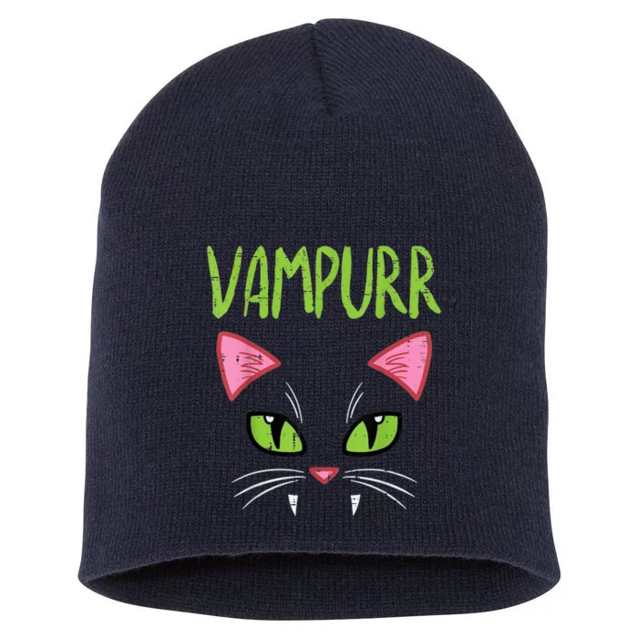 Vampurr Vampire Cat Funny Halloween Costume Short Acrylic Beanie