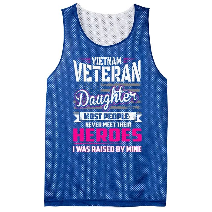 Vietnam Veteran Daughter Raised By My Hero Mesh Reversible Basketball Jersey Tank