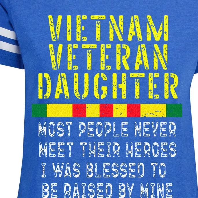 Vietnam Veteran Daughter Raised By My Hero War Veterans Enza Ladies Jersey Football T-Shirt