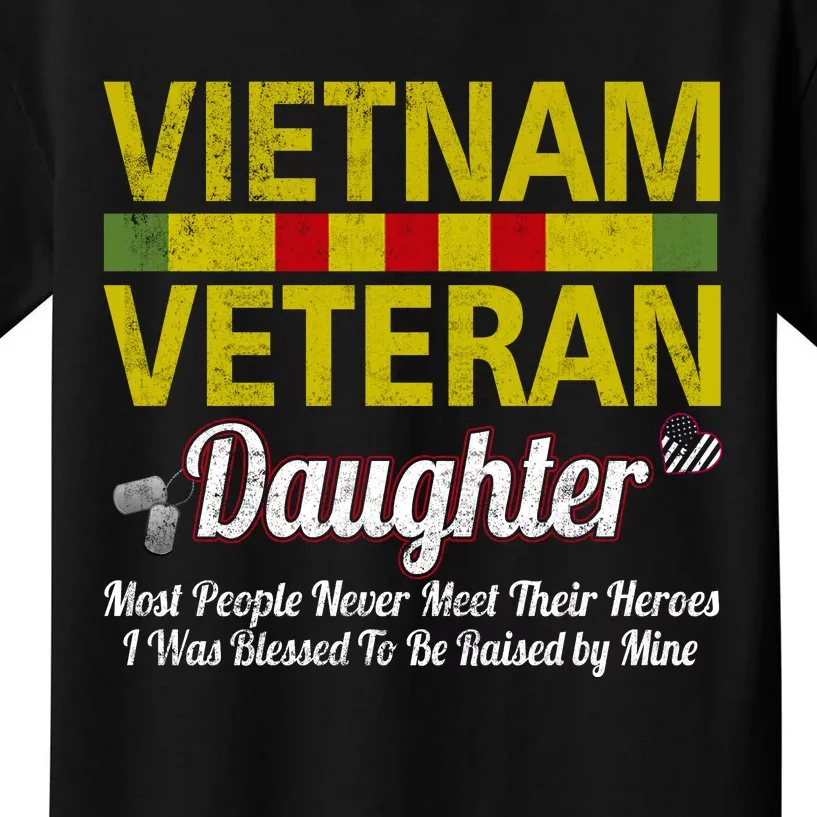 Vietnam Veteran Daughter Raised By My Hero War Veterans Kids T-Shirt