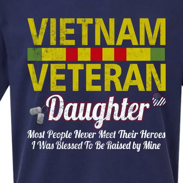 Vietnam Veteran Daughter Raised By My Hero War Veterans Sueded Cloud Jersey T-Shirt