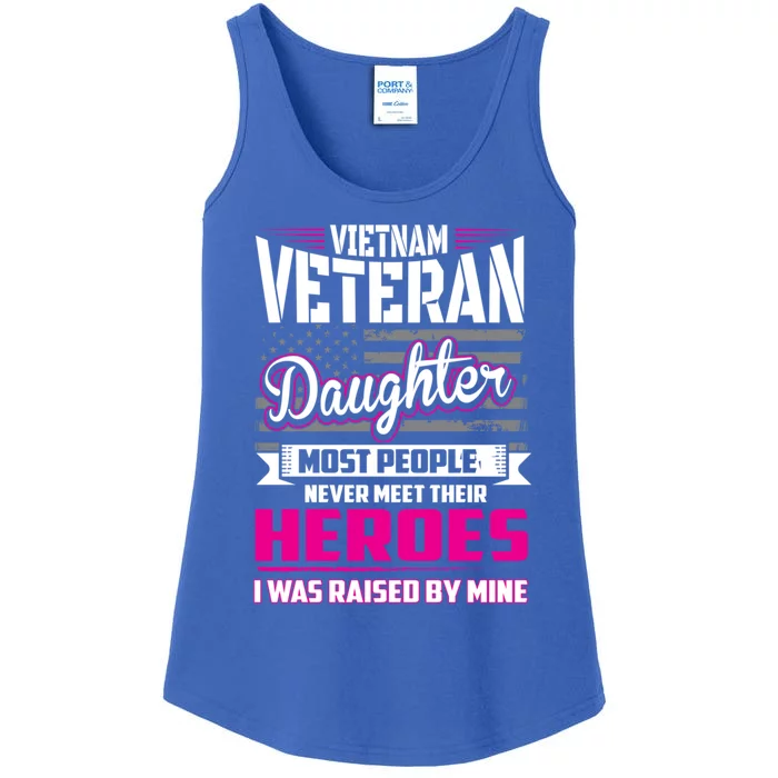 Vietnam Veteran Daughter Cute Gift Raised By My Hero Ladies Essential Tank