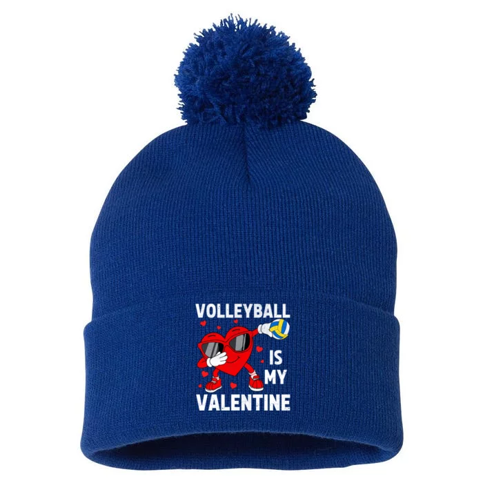 Volleyball Valentines Day Heart Dabbing American Sport Lover Meaningful Gift Pom Pom 12in Knit Beanie