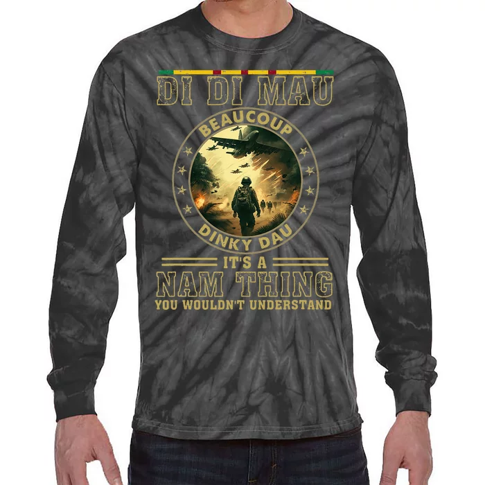 Vietnam Veteran Di Di Mau Vietnam War Memorial Day Tie-Dye Long Sleeve Shirt