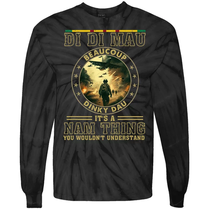 Vietnam Veteran Di Di Mau Vietnam War Memorial Day Tie-Dye Long Sleeve Shirt