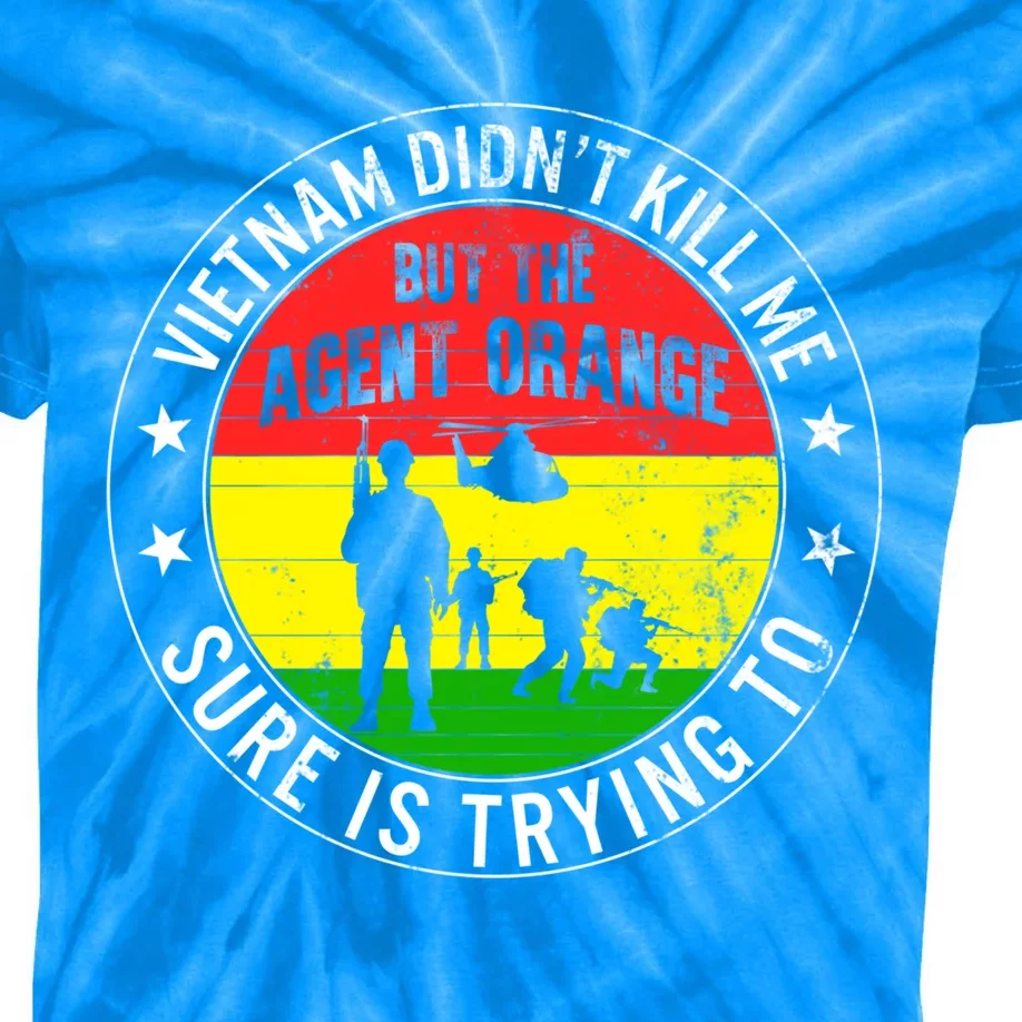 Vietnam Veterans Day Orange Agent Victims Retired Soldiers Gift Kids Tie-Dye T-Shirt