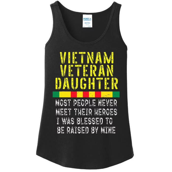 Vietnam Veteran Daughter Raised By My Hero War Veterans Ladies Essential Tank