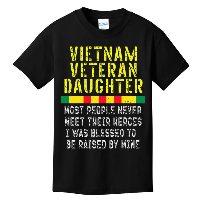 Vietnam Veteran Daughter Raised By My Hero War Veterans Kids T-Shirt