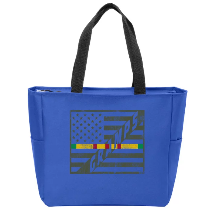 Vietnam Veteran Dad Gift For Proud Patriotic Gramps Grandpa Cool Gift Zip Tote Bag