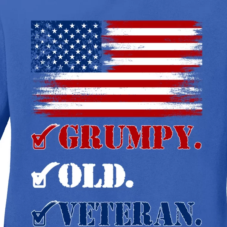 Vietnam Veterans Day Veteran Lives Matter Grumpy Old Veteran Gift Ladies Long Sleeve Shirt