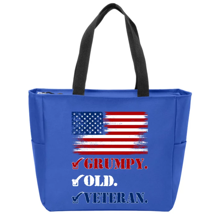 Vietnam Veterans Day Veteran Lives Matter Grumpy Old Veteran Gift Zip Tote Bag