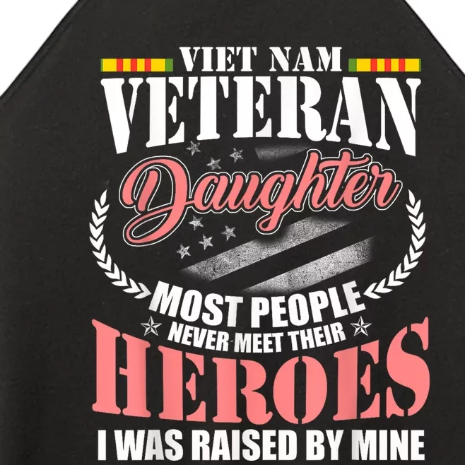 Vietnam Veteran Daughter American Flag Military US Patriot Women’s Perfect Tri Rocker Tank