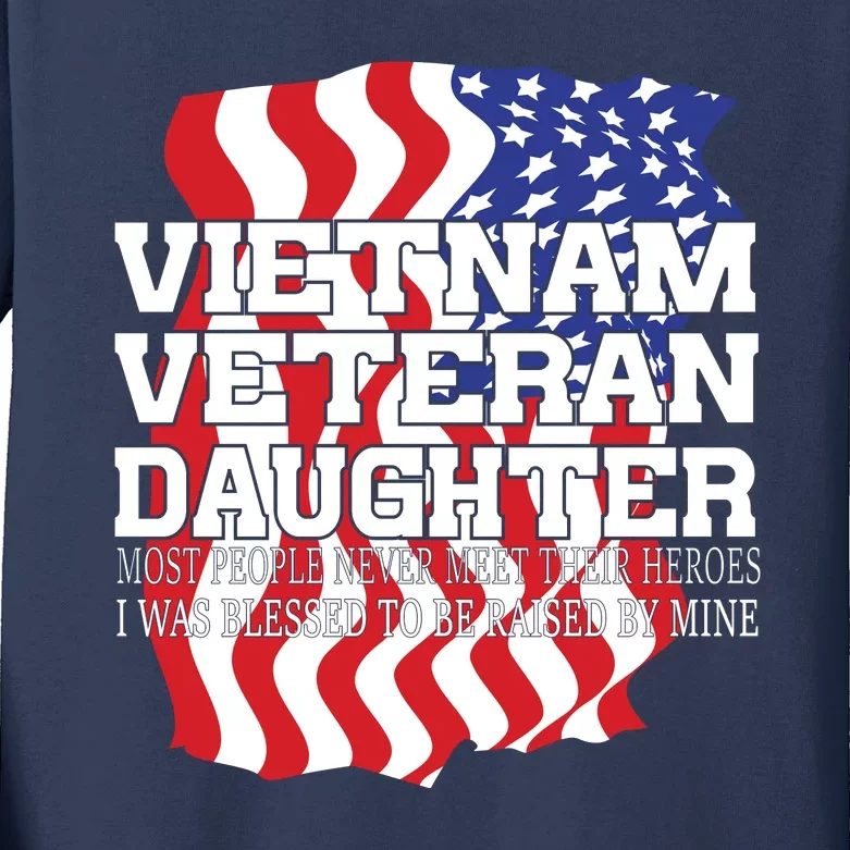 Vietnam Veteran Daughter Kids Long Sleeve Shirt