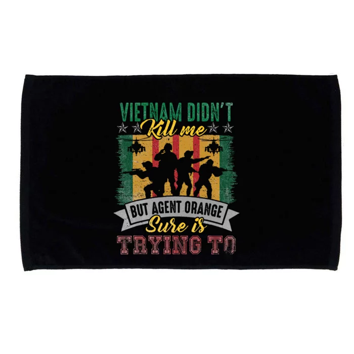 Vietnam Veterans Day Orange Agent Victims Retired Soldiers Microfiber Hand Towel