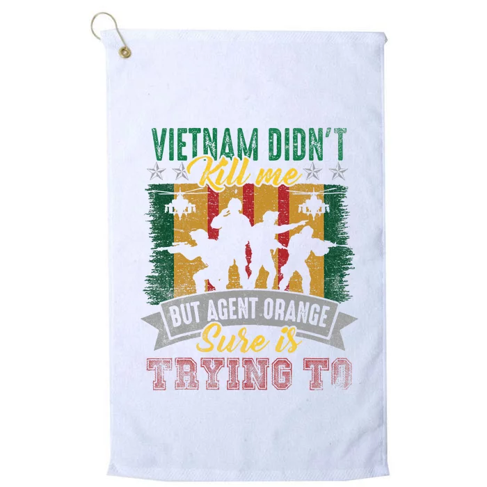 Vietnam Veterans Day Orange Agent Victims Retired Soldiers Platinum Collection Golf Towel