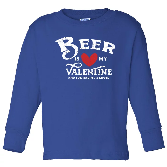 Vintage Valentines Day Design For Adultsgift Beer Is My Love Great Gift Toddler Long Sleeve Shirt