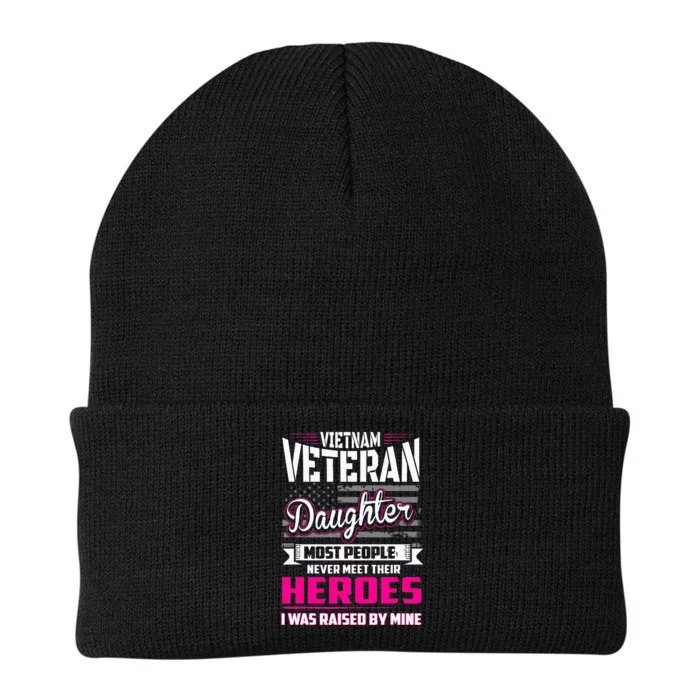 Vietnam Veteran Daughter Raised By My Hero Knit Cap Winter Beanie