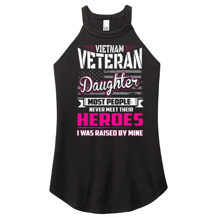 Vietnam Veteran Daughter Raised By My Hero Women’s Perfect Tri Rocker Tank