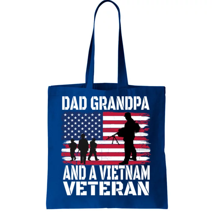 Vietnam Veterans Dad Grandpa Proud Military Vintage Gift Tote Bag