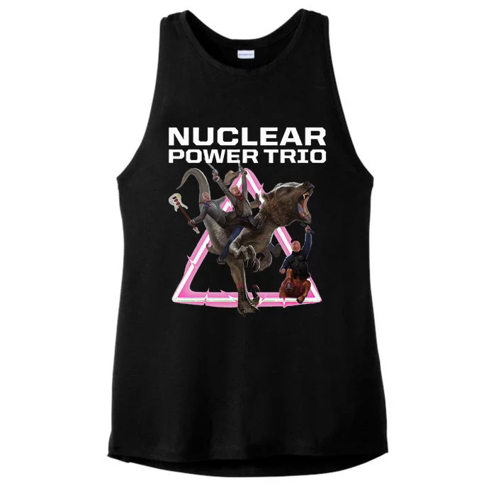 Velociraptobear Ladies Tri-Blend Wicking Tank