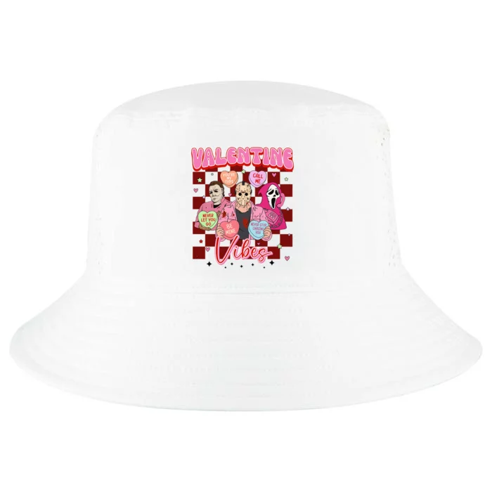 Valentine Vibes Funny Horror Characters For Valentine's Day Retro Cool Comfort Performance Bucket Hat