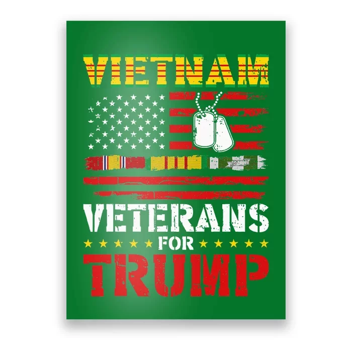 Vietnam Veterans For Trump 2024 Poster