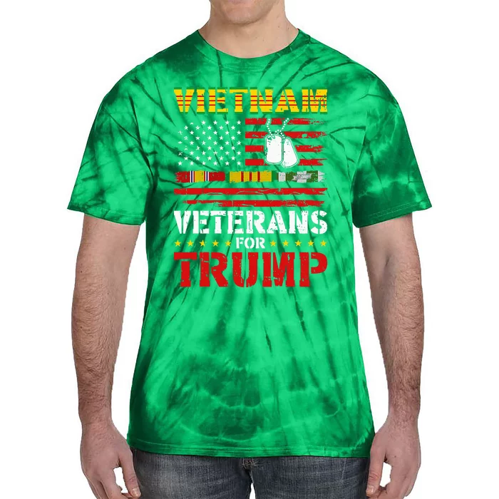 Vietnam Veterans For Trump 2024 Tie-Dye T-Shirt