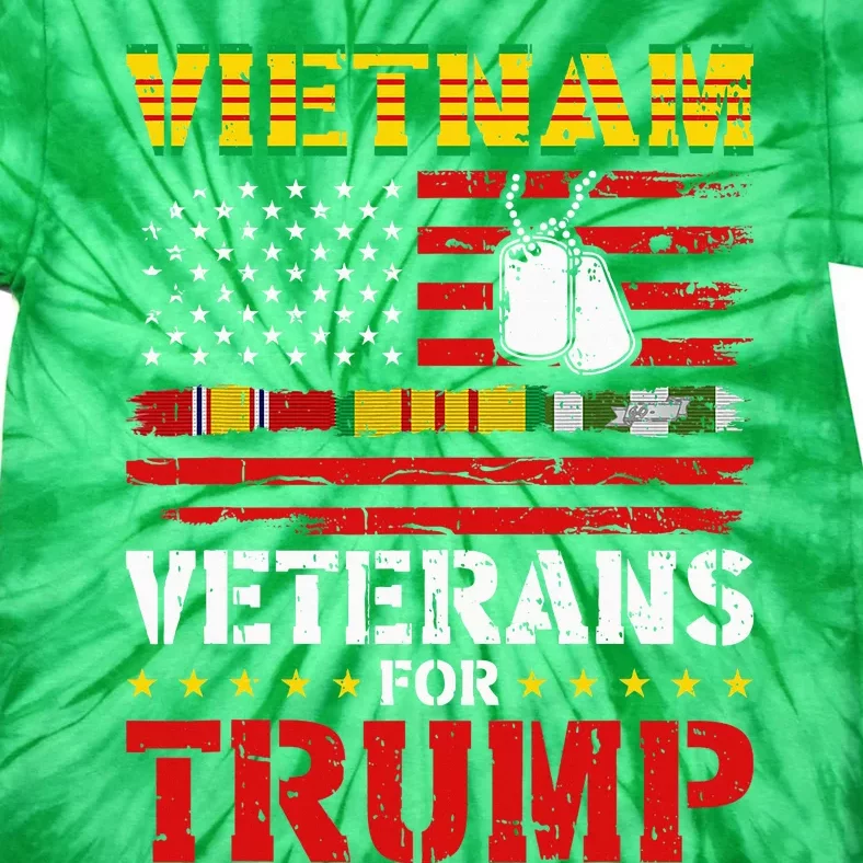 Vietnam Veterans For Trump 2024 Tie-Dye T-Shirt