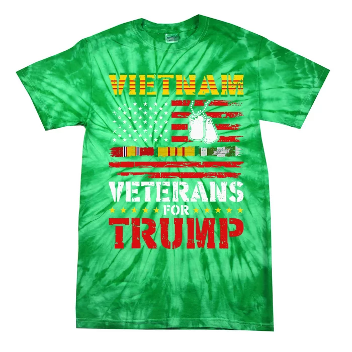 Vietnam Veterans For Trump 2024 Tie-Dye T-Shirt