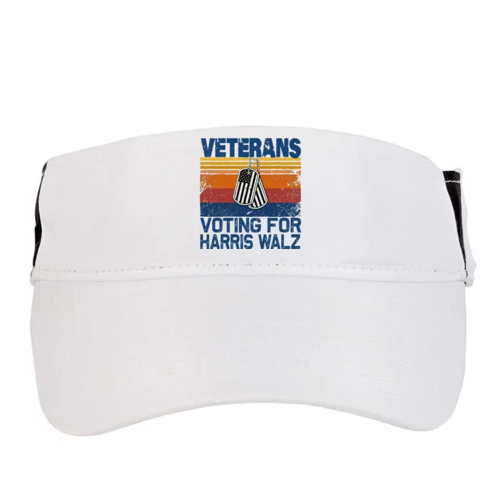 Veterans Voting For Harris Walz Waltz 2024 Adult Drive Performance Visor