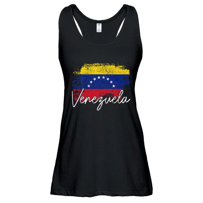 Venezuela Vintage Flag Venezuelan Pride Roots Ladies Essential Flowy Tank