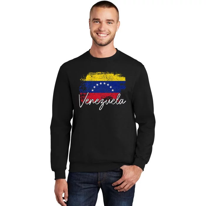 Venezuela Vintage Flag Venezuelan Pride Roots Tall Sweatshirt