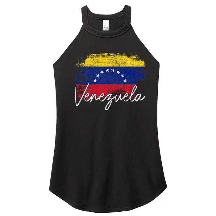 Venezuela Vintage Flag Venezuelan Pride Roots Women’s Perfect Tri Rocker Tank