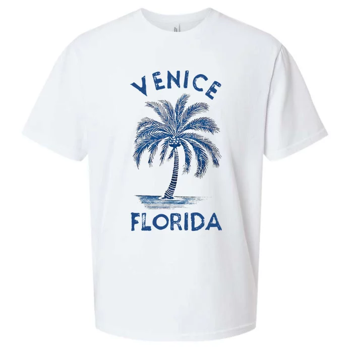 Vintage Venice Florida Palm Tree Fl Sueded Cloud Jersey T-Shirt