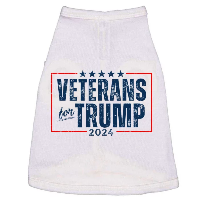 Vintage Veterans For Trump 2024 Doggie Tank