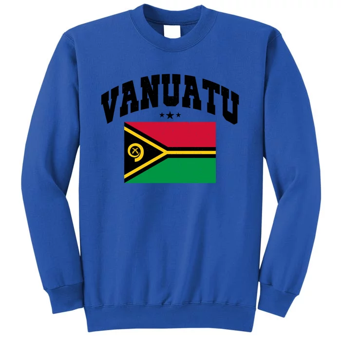 Vintage Vanuatu Flag Throwback Athletic Cute Gift Tall Sweatshirt