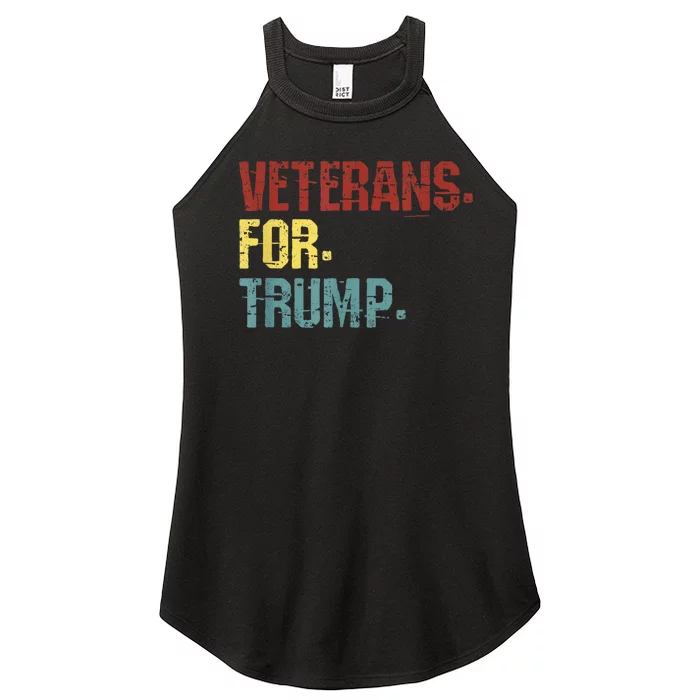 VINTAGE VETERANS FOR TRUMP 2024 Women’s Perfect Tri Rocker Tank