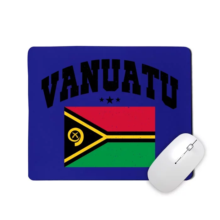 Vintage Vanuatu Flag Throwback Athletic Gift Mousepad