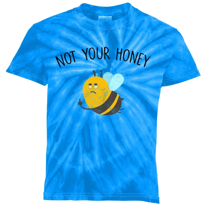 Vegan Veganism Feminisim Not Your Honey Feminist Vintage Gift Kids Tie-Dye T-Shirt