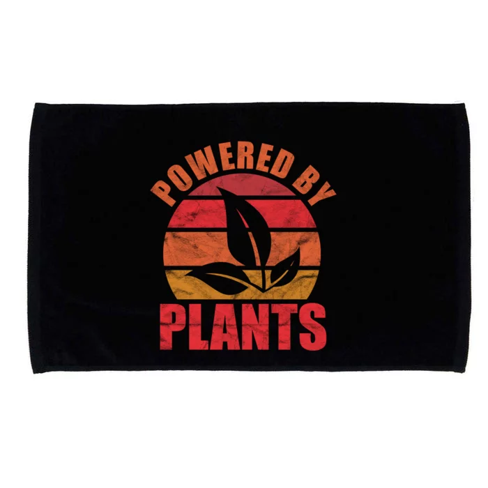 Vegan Vegetarian Funny Plants Fitness Workout Veganism Retro Gift Microfiber Hand Towel