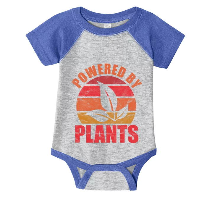 Vegan Vegetarian Funny Plants Fitness Workout Veganism Retro Gift Infant Baby Jersey Bodysuit