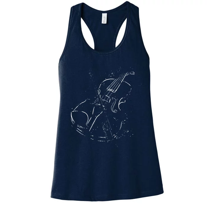 Vintage Violin For Music Lovers Women's Racerback Tank