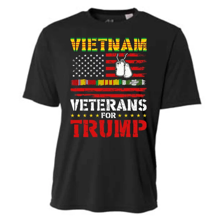 Vietnam Veterans For Trump 2024 Election Cooling Performance Crew T-Shirt