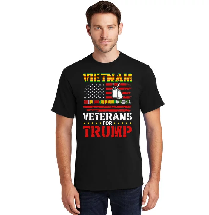 Vietnam Veterans For Trump 2024 Election Tall T-Shirt