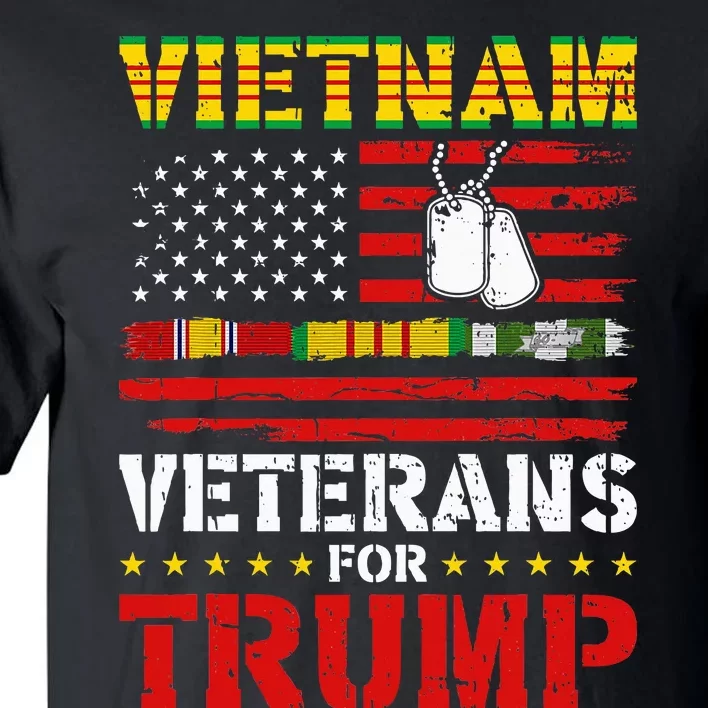 Vietnam Veterans For Trump 2024 Election Tall T-Shirt