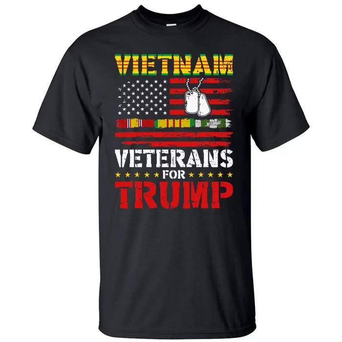 Vietnam Veterans For Trump 2024 Election Tall T-Shirt